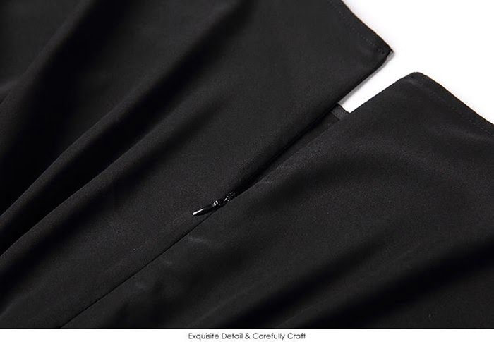 Chanel香奈兒 法國專櫃同步新款 2019春夏新款 簡約氣質蝙蝠袖 腰部打褶收腰 中長款 黑色 連衣裙  xly1220